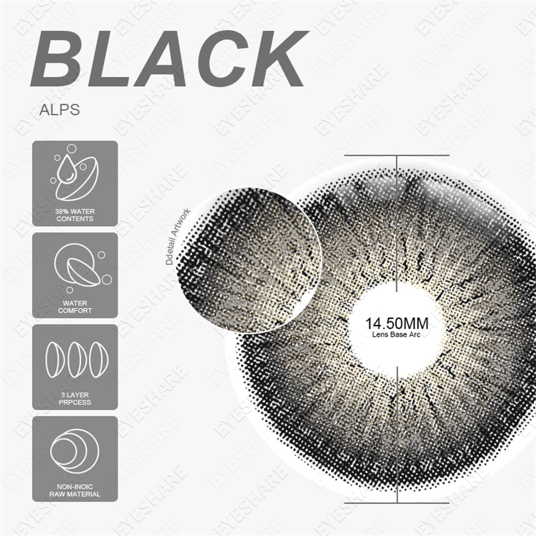 Rynx Alpine Black 14.5mm 1 Pair | 1 Year