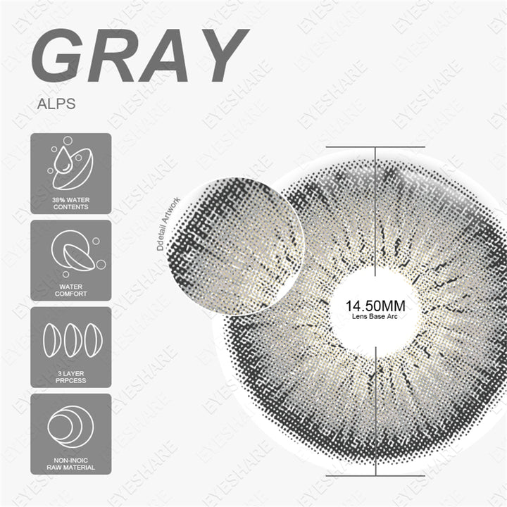 Rynx Alpine Gray 14.5mm 1 Pair | 1 Year