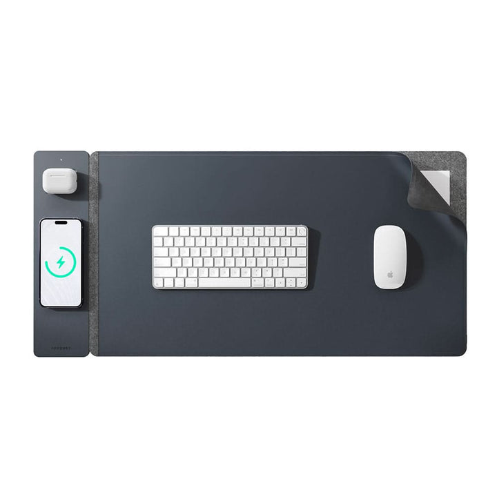 Lisslune | Wireless Charging Desk Mat – Reversible Vegan Leather