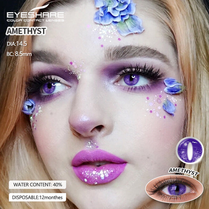 Rynx Cosplay Amethyst 14.5mm 1 Pair | 1 Year