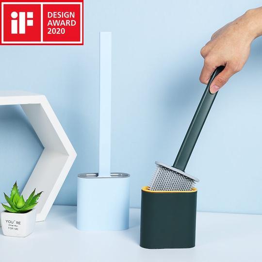 Lisslune | Revolutionary Silicone Flex Toilet Brush with Holder