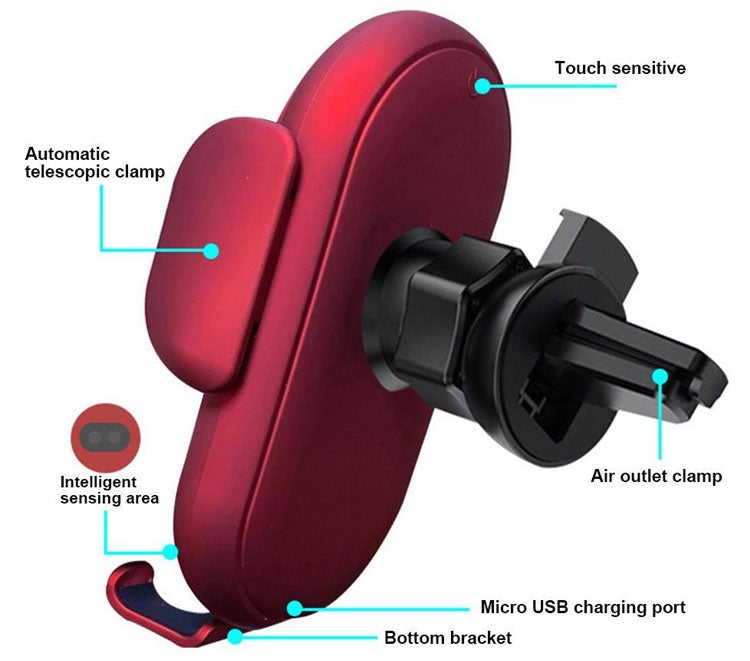 Lisslune | Smart Wireless Auto-Sensing Car Phone Mount Charger