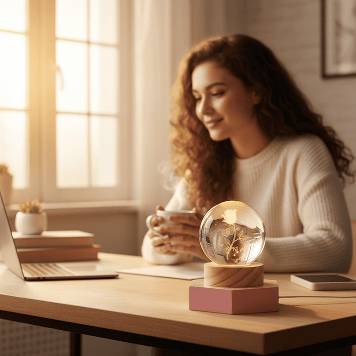 Lisslune | Elegant 3D LED Night Light with Sparkling Star Effect
