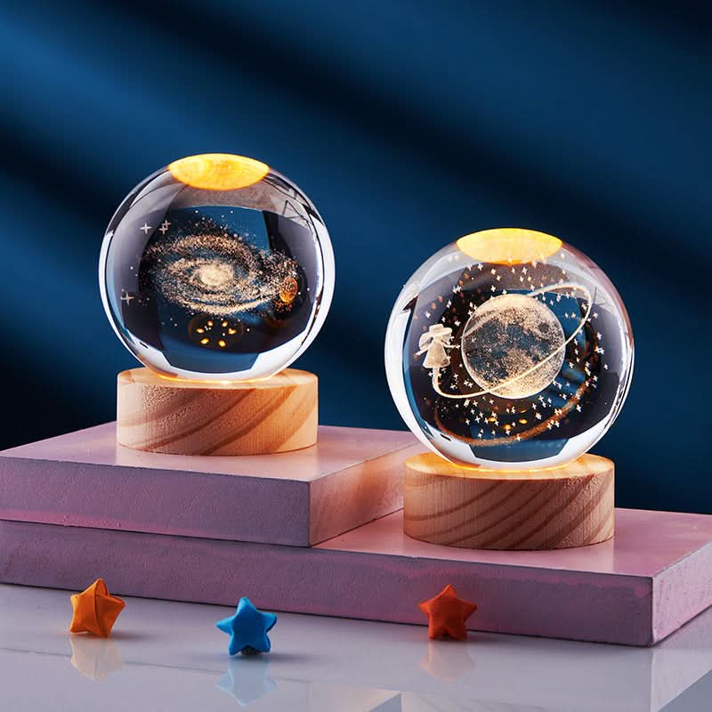 Lisslune | Elegant 3D LED Night Light with Sparkling Star Effect