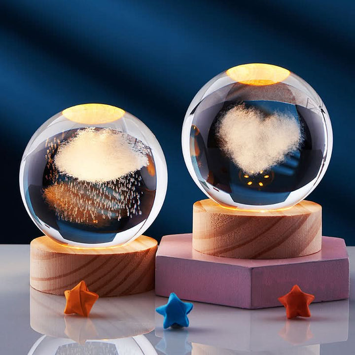 Lisslune | Elegant 3D LED Night Light with Sparkling Star Effect