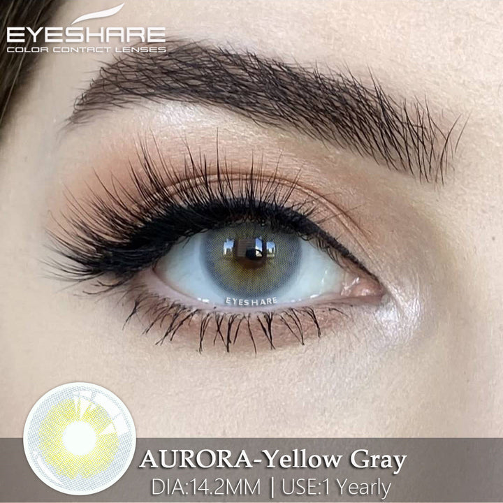 Rynx Aurora Yellow Gray 14.2mm 1 Pair | 1 Year