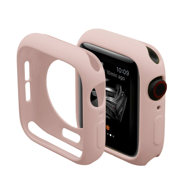 Lisslune | ENKAY Hat-Prince 2 in 1 TPU semi-protected shell + 3D full-screen PET curved heat bend HD screen protector for Apple Watch Series 5 & 4 44mm (Pink)