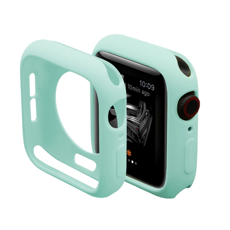 Lisslune | ENKAY Hat-Prince 2 in 1 TPU semi-clear protective case + 3D full-screen PET curved heat-bending HD screen protector for Apple Watch Series 5 & 4 44mm (Green)