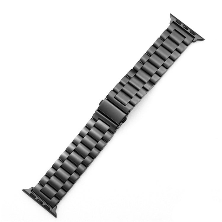 Lisslune | Fold closure 3 beads stainless steel bracelet for Apple Watch Ultra 49mm & Watch Ultra 2 49mm / Series 10 46mm / 9 & 8 & 7 45mm / SE 3 & SE 2 & 6 & SE & 5 & 4 44mm / 3 & 2 & 1 42mm (Gray)