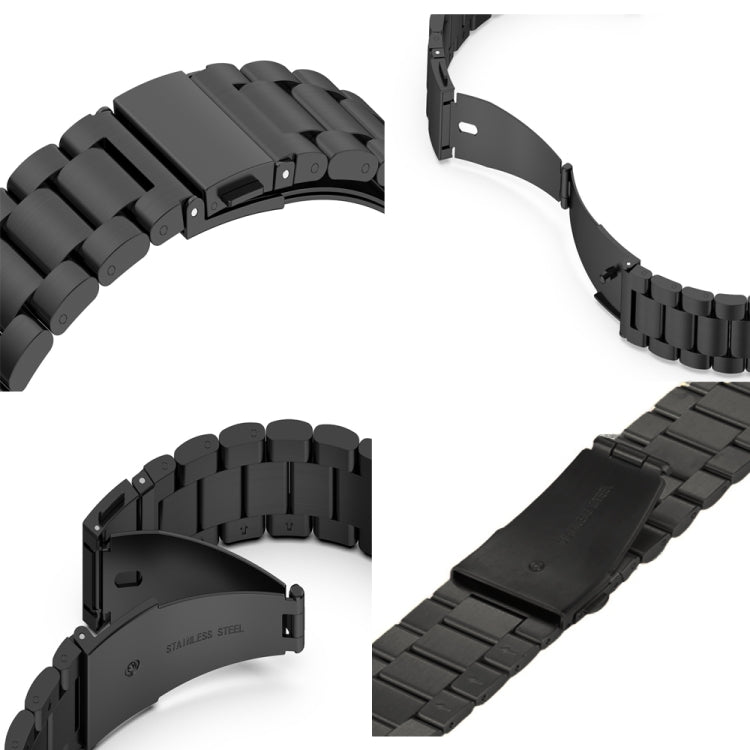 Lisslune | Fold Buckle 3 Pearls Stainless Steel Watch Band For Apple Watch Ultra 49mm&Watch Ultra 2 49mm / Series 10 46mm / 9&8&7 45mm / SE 3&SE 2&6&SE&5&4 44mm / 3&2&1 42mm (Blue Gold)