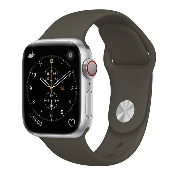 Lisslune | For Apple Watch Series 3 & 2 & 1 38mm Fashion Simple Style Silicone Band (Army Green)