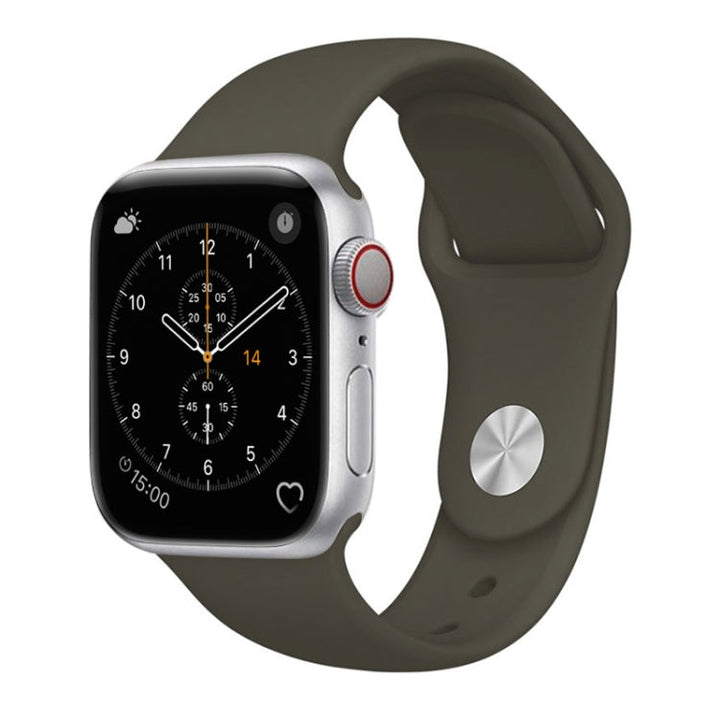 Lisslune | For Apple Watch Series 3 & 2 & 1 38mm Fashion Simple Style Silicone Band (Army Green)