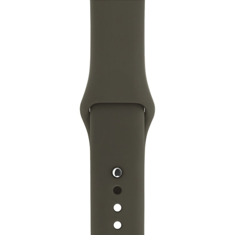 Lisslune | For Apple Watch Series 3 & 2 & 1 38mm Fashion Simple Style Silicone Band (Army Green)