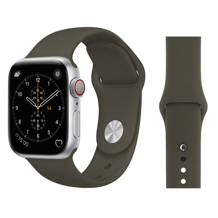 Lisslune | For Apple Watch Series 3 & 2 & 1 38mm Fashion Simple Style Silicone Band (Army Green)