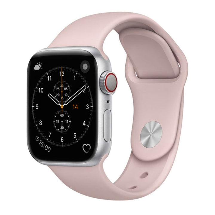 Lisslune | For Apple Watch Series 3 & 2 & 1 38mm Fashion Simple Style Silicone Strap (Pink)
