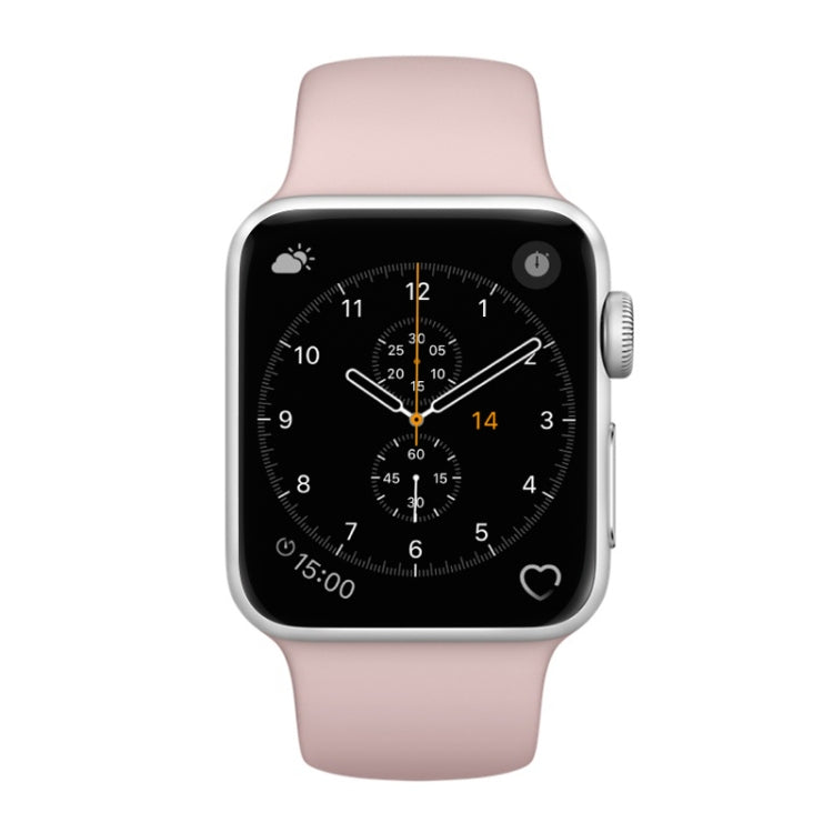 Lisslune | For Apple Watch Series 3 & 2 & 1 38mm Fashion Simple Style Silicone Strap (Pink)