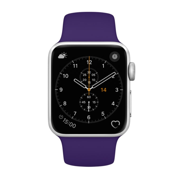 Lisslune | For Apple Watch Series 3 & 2 & 1 38mm Fashion Simple Style Silicone Strap (Purple)