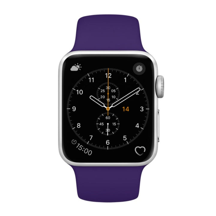 Lisslune | For Apple Watch Series 3 & 2 & 1 38mm Fashion Simple Style Silicone Strap (Purple)