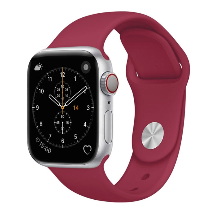 Lisslune | For Apple Watch Series 3 & 2 & 1 38mm Fashionable Simple Style Silicone Wristwatch Band (Red)