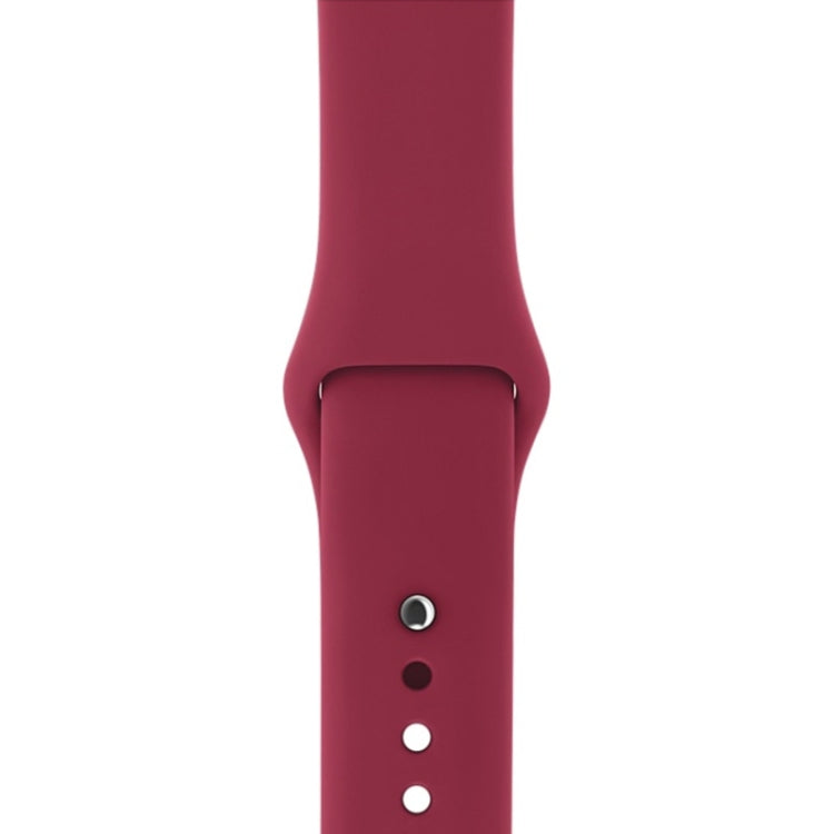 Lisslune | For Apple Watch Series 3 & 2 & 1 38mm Fashionable Simple Style Silicone Wristwatch Band (Red)