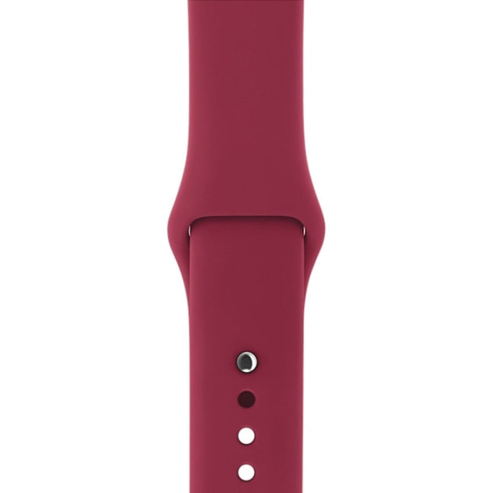 Lisslune | For Apple Watch Series 3 & 2 & 1 38mm Fashionable Simple Style Silicone Wristwatch Band (Red)