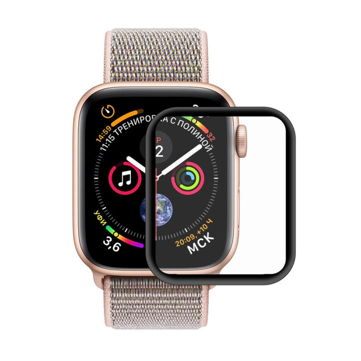 Lisslune | ENKAY Hat-Prince 3D Full-Screen Electroplating PET Curved Heat Bend HD Screen Protector for Apple Watch Series 4 40mm (Black)