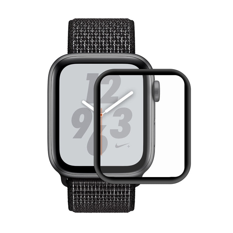 Lisslune | ENKAY Hat-Prince 3D Full-Screen Electroplating PET Curved Heat Bending HD Screen Protector for Apple Watch Series 4 44mm (Black)