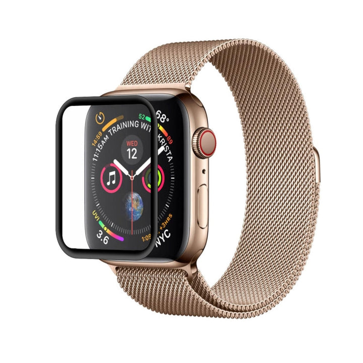 Lisslune | 2 PCS ENKAY Hat-Prince 3D Full-Screen PET + 3D Full-Screen Electroplating PET Curved Heat Bending HD Screen Protector for Apple Watch Series 4 40mm