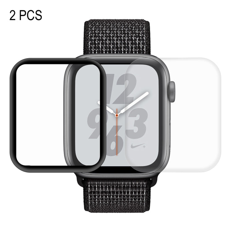 Lisslune | 2 PCS ENKAY Hat-Prince 3D Full Screen PET + 3D Full Screen Electro-Titanization PET Curvature Heat Bending HD Screen Protector for Apple Watch Series 4 44mm