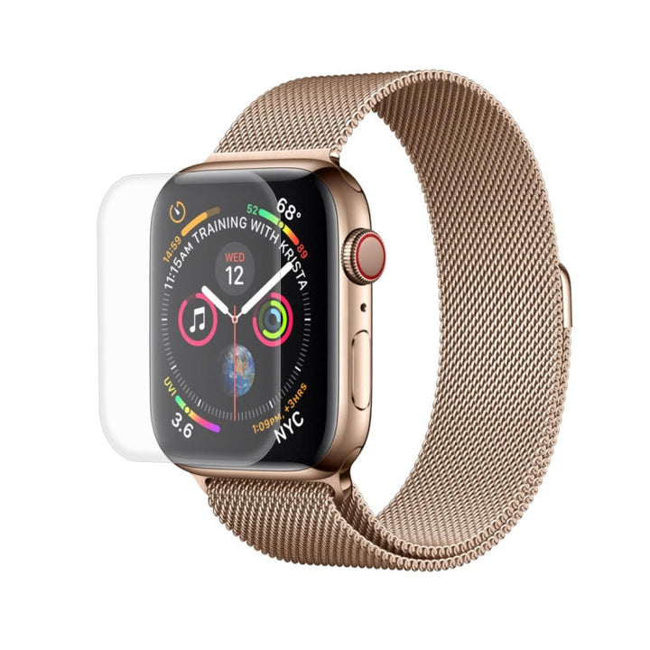 Lisslune | 2 PCS ENKAY Hat-Prince 3D Full Screen PET + 3D Full Screen Electro-Titanization PET Curvature Heat Bending HD Screen Protector for Apple Watch Series 4 44mm