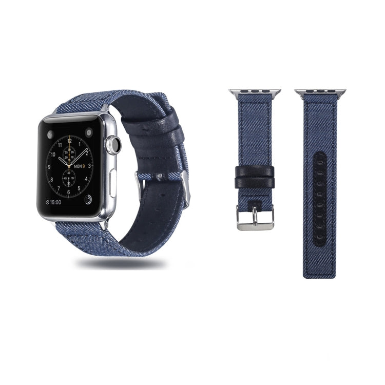 Lisslune | Fabric+Calfskin Bracelet for Apple Watch Series 10 42mm / 9&8&7 41mm / SE 3&SE 2&6&SE&5&4 40mm / 3&2&1 38mm