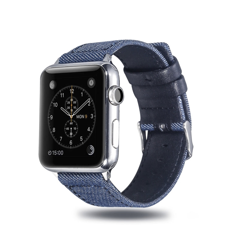 Lisslune | Fabric+Calfskin Bracelet for Apple Watch Series 10 42mm / 9&8&7 41mm / SE 3&SE 2&6&SE&5&4 40mm / 3&2&1 38mm