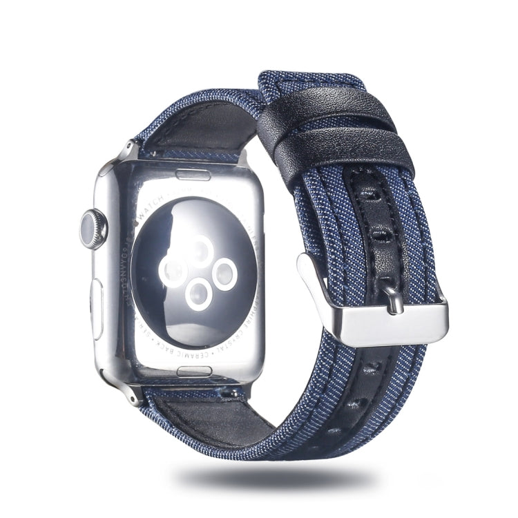 Lisslune | Fabric+Calfskin Bracelet for Apple Watch Series 10 42mm / 9&8&7 41mm / SE 3&SE 2&6&SE&5&4 40mm / 3&2&1 38mm