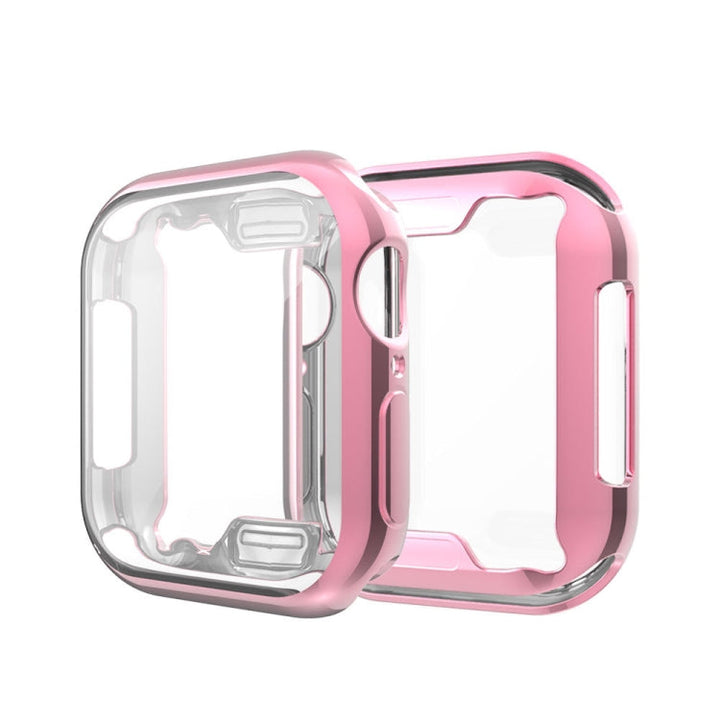 Lisslune | Full Coverage Plating TPU Case for Apple Watch Series 5 & 4 40mm (Pink)