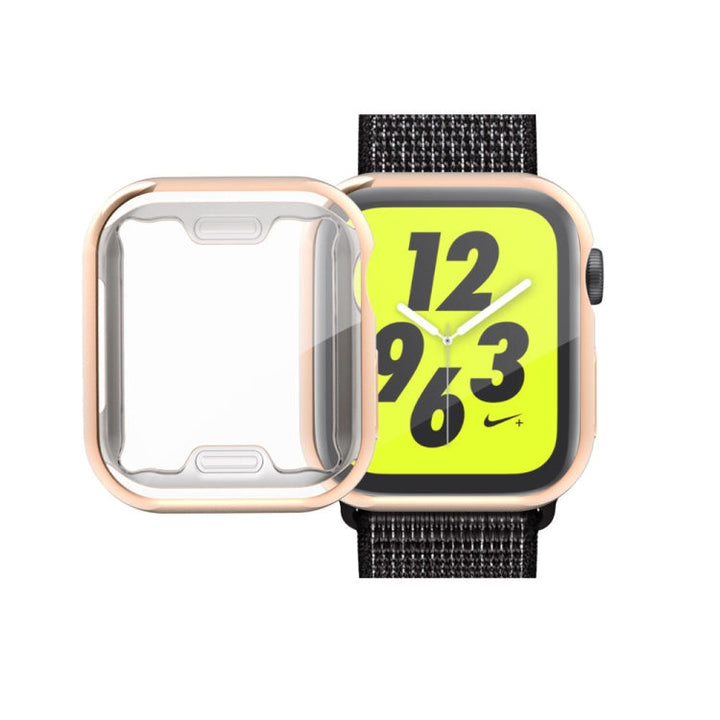 Lisslune | Full Coverage Plating TPU Case for Apple Watch Series 5 & 4 40mm (Rose Gold)