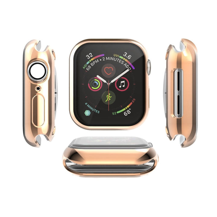 Lisslune | Full Coverage Plating TPU Case for Apple Watch Series 5 & 4 40mm (Rose Gold)