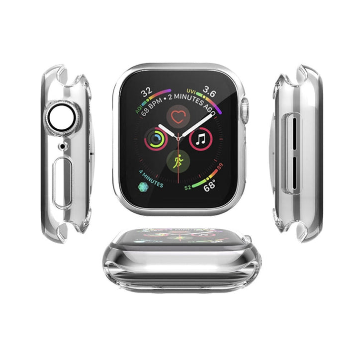Lisslune | Full Coverage Plating TPU Case for Apple Watch Series 5 & 4 40mm (Silver)