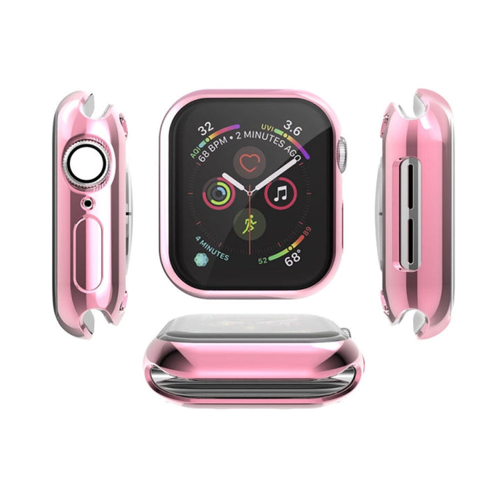 Lisslune | Full Coverage Plating TPU Case for Apple Watch Series 5 & 4 44mm (Pink)