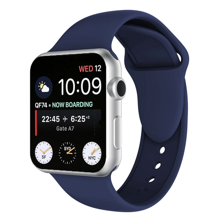 Lisslune | Double Stud Silicone Watch Band for Apple Watch Series 3 & 2 & 1 42mm (Dark Blue)