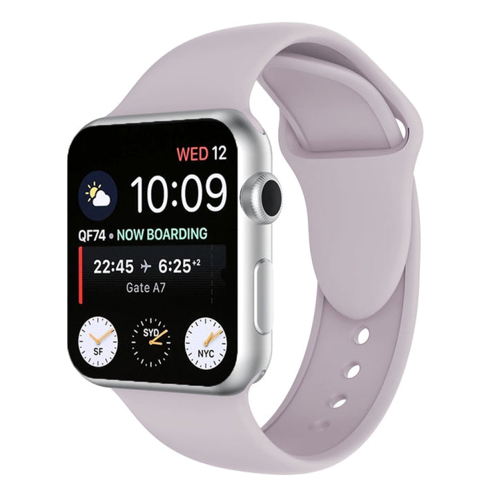 Lisslune | Double Stud Silicone Watch Band for Apple Watch Series 3 & 2 & 1 42mm (Light Purple)