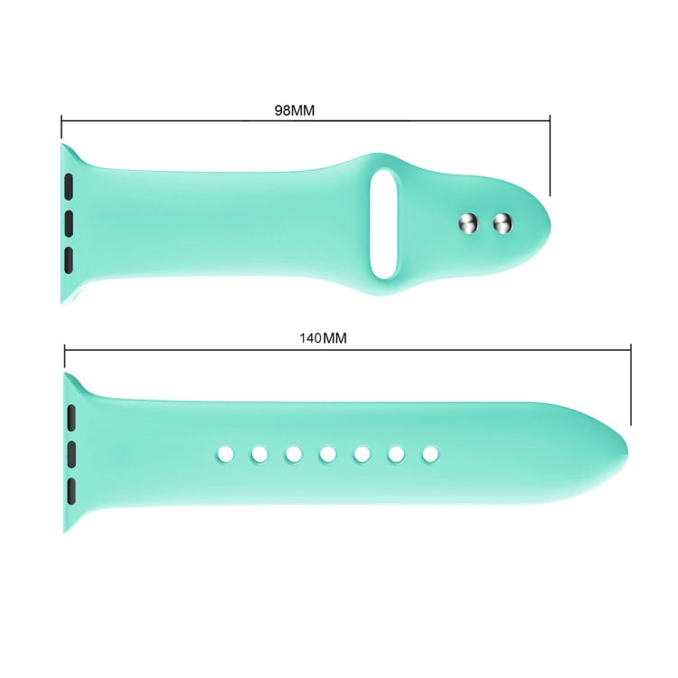 Lisslune | Double Stud Silicone Watch Band for Apple Watch Series 3 & 2 & 1 42mm (Mint Green)