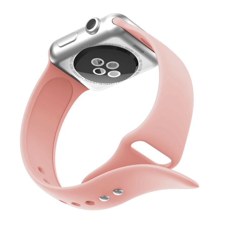 Lisslune | Double Buckle Silicone Watch Strap for Apple Watch Series 3 & 2 & 1 42mm (Pink Red)