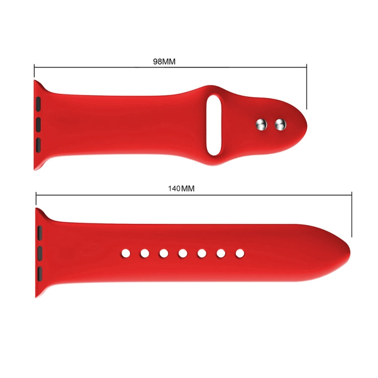Lisslune | Double Stud Silicone Watch Band for Apple Watch Series 3 & 2 & 1 42mm (Red)
