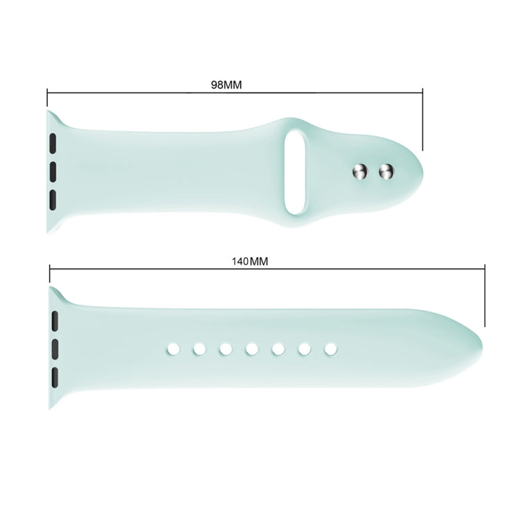Lisslune | Double Stud Silicone Watch Band for Apple Watch Series 3 & 2 & 1 42mm (Turquoise)