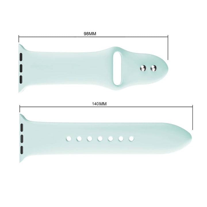 Lisslune | Double Stud Silicone Watch Band for Apple Watch Series 3 & 2 & 1 42mm (Turquoise)