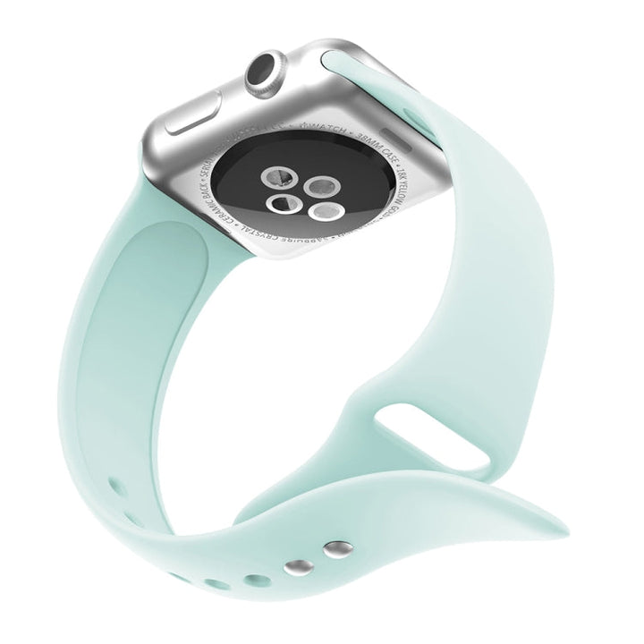 Lisslune | Double Stud Silicone Watch Band for Apple Watch Series 3 & 2 & 1 42mm (Turquoise)