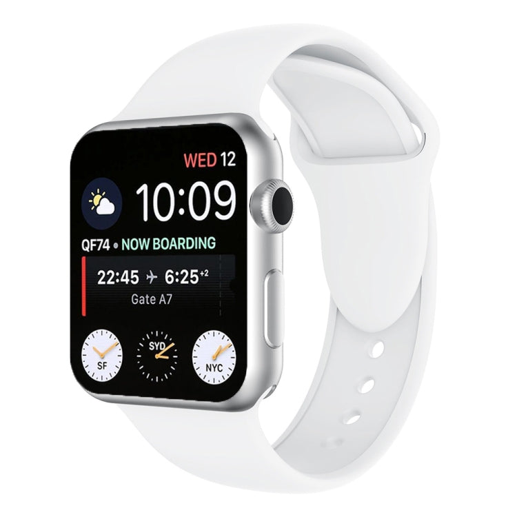 Lisslune | Double rivets silicone watch band for Apple Watch Series 3 & 2 & 1 42mm (White)