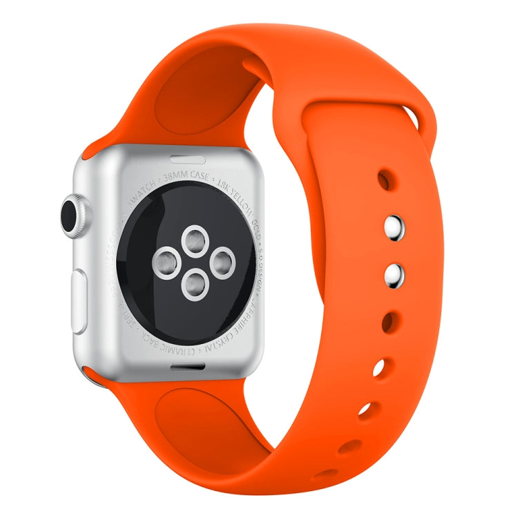 Lisslune | Double Stud Silicone Watch Band for Apple Watch Series 3 & 2 & 1 38mm (Orange)