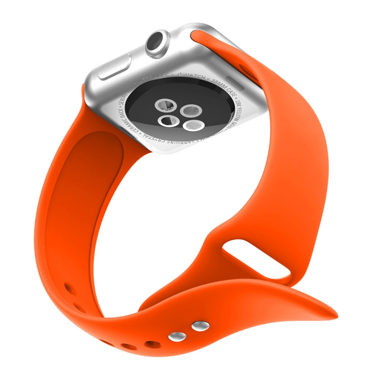 Lisslune | Double Stud Silicone Watch Band for Apple Watch Series 3 & 2 & 1 38mm (Orange)