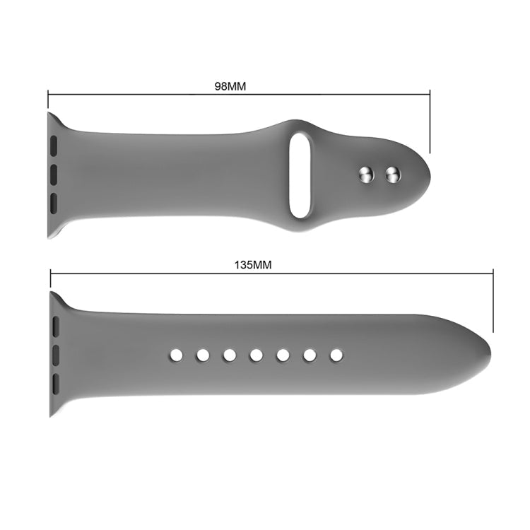 Lisslune | Double Stud Silicone Watch Band for Apple Watch Series 3 & 2 & 1 38mm (Gray)
